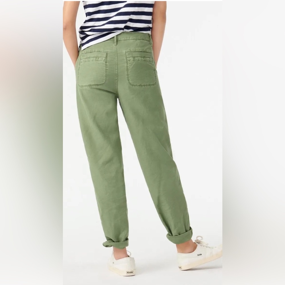 J.CREW GARMENT-DYED FOUNDRY PANT 00 FATIGUE OLIVE